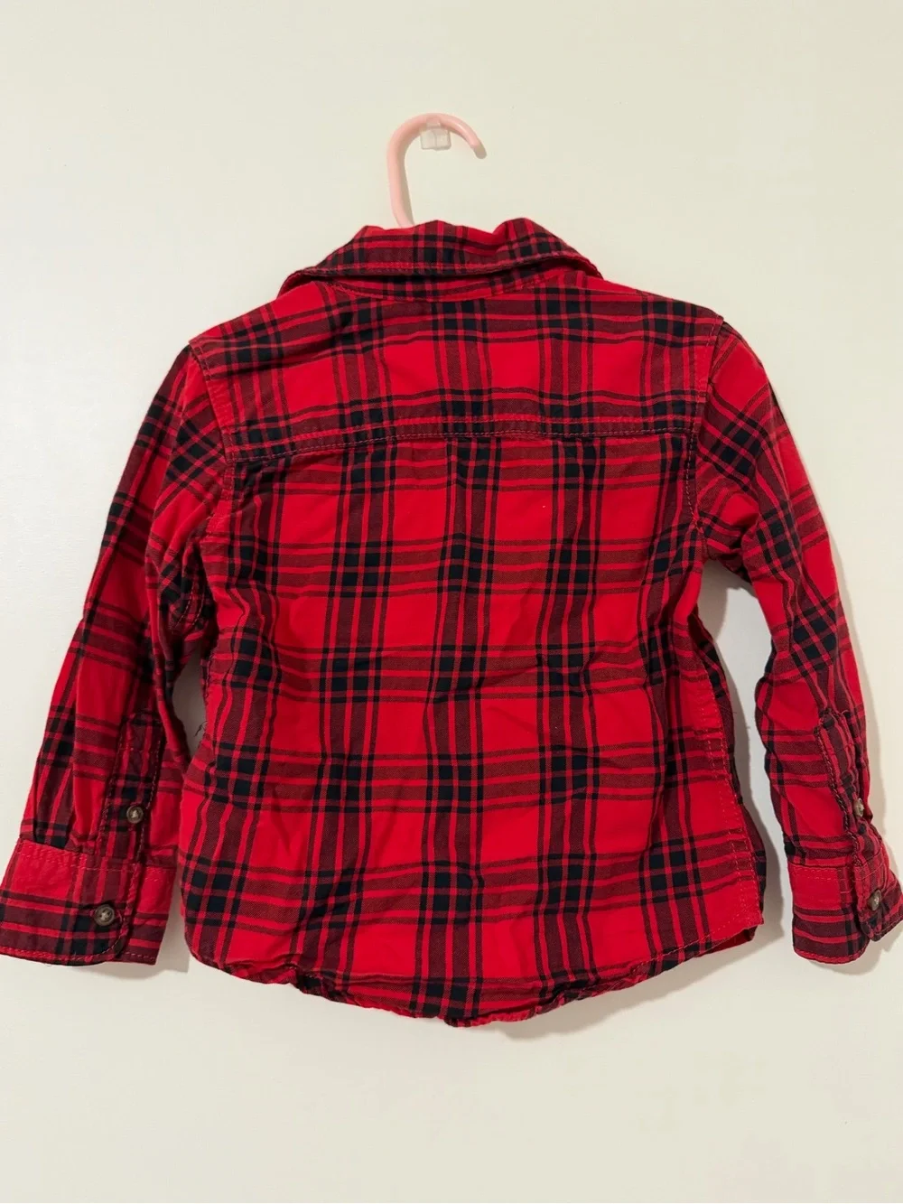 Carter's Red and Black Plaid Button-Down Shirt
